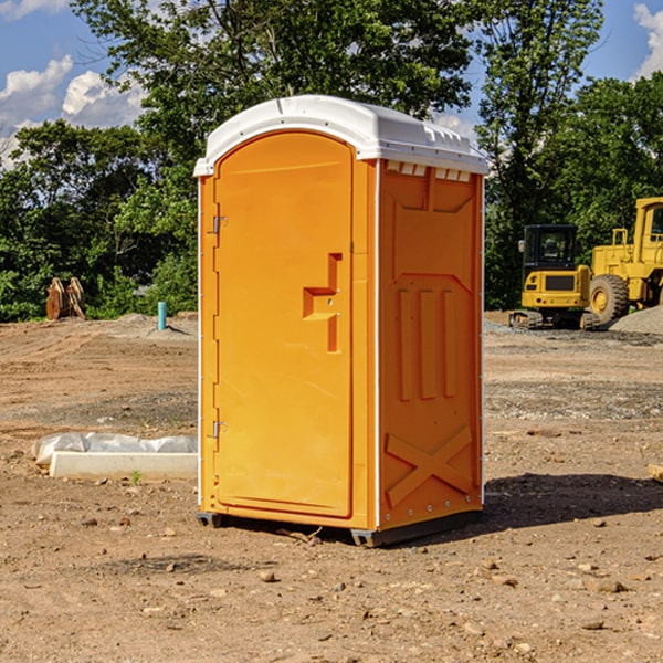 how often are the porta potties cleaned and serviced during a rental period in Industry